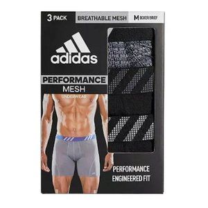 Men's adidas 3-pack Sport Performance Mesh Patterned Boxer Briefs Large 36-38